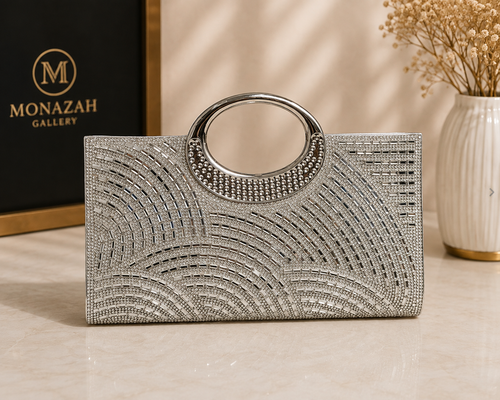 کیف طرح برند نقره ای ست